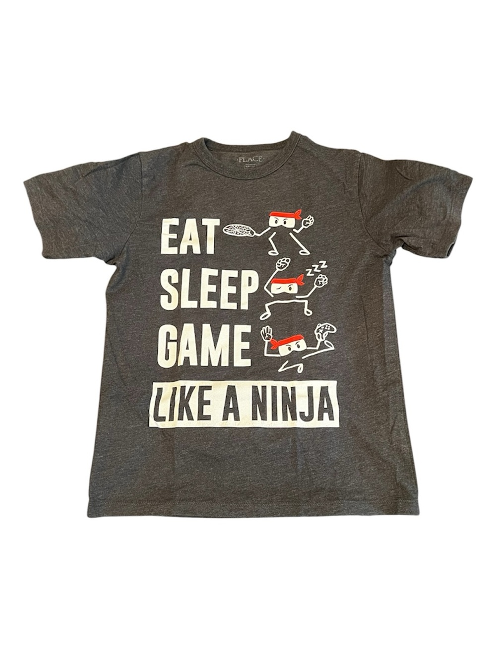 The Children's Place Gray Graphic Tee with Ninja Game